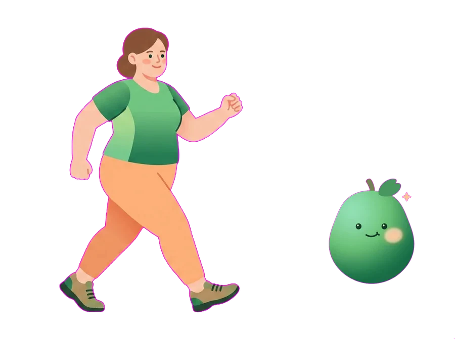 A woman walking with a proud Rowlie beside her